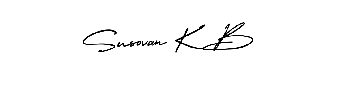 How to make Susovan K B signature? AmerikaSignatureDemo-Regular is a professional autograph style. Create handwritten signature for Susovan K B name. Susovan K B signature style 3 images and pictures png