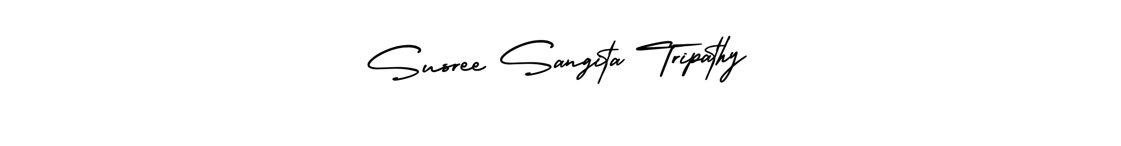 Susree Sangita Tripathy stylish signature style. Best Handwritten Sign (AmerikaSignatureDemo-Regular) for my name. Handwritten Signature Collection Ideas for my name Susree Sangita Tripathy. Susree Sangita Tripathy signature style 3 images and pictures png