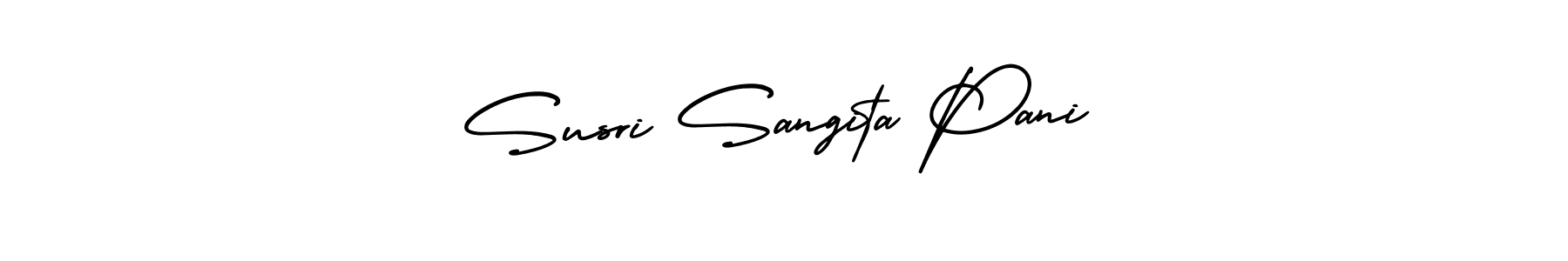 How to make Susri Sangita Pani name signature. Use AmerikaSignatureDemo-Regular style for creating short signs online. This is the latest handwritten sign. Susri Sangita Pani signature style 3 images and pictures png