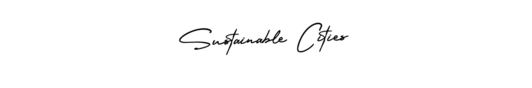 Sustainable Cities stylish signature style. Best Handwritten Sign (AmerikaSignatureDemo-Regular) for my name. Handwritten Signature Collection Ideas for my name Sustainable Cities. Sustainable Cities signature style 3 images and pictures png