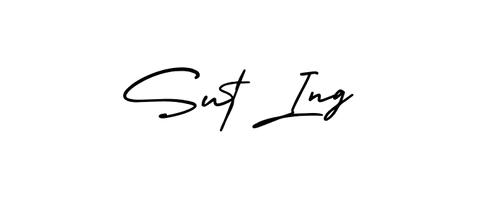 This is the best signature style for the Sut Ing name. Also you like these signature font (AmerikaSignatureDemo-Regular). Mix name signature. Sut Ing signature style 3 images and pictures png