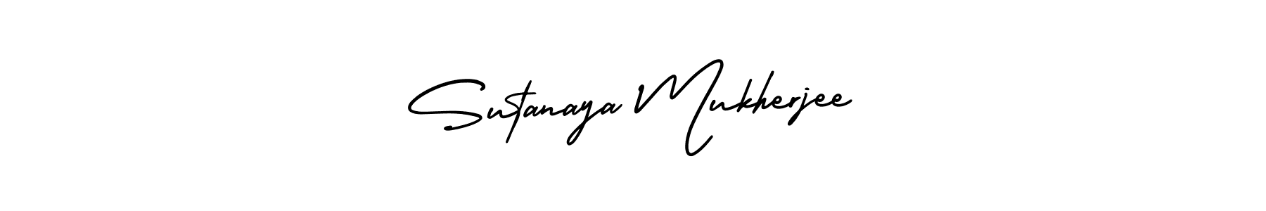 Create a beautiful signature design for name Sutanaya Mukherjee. With this signature (AmerikaSignatureDemo-Regular) fonts, you can make a handwritten signature for free. Sutanaya Mukherjee signature style 3 images and pictures png
