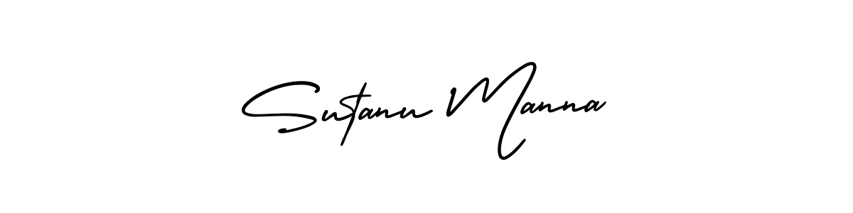 Sutanu Manna stylish signature style. Best Handwritten Sign (AmerikaSignatureDemo-Regular) for my name. Handwritten Signature Collection Ideas for my name Sutanu Manna. Sutanu Manna signature style 3 images and pictures png