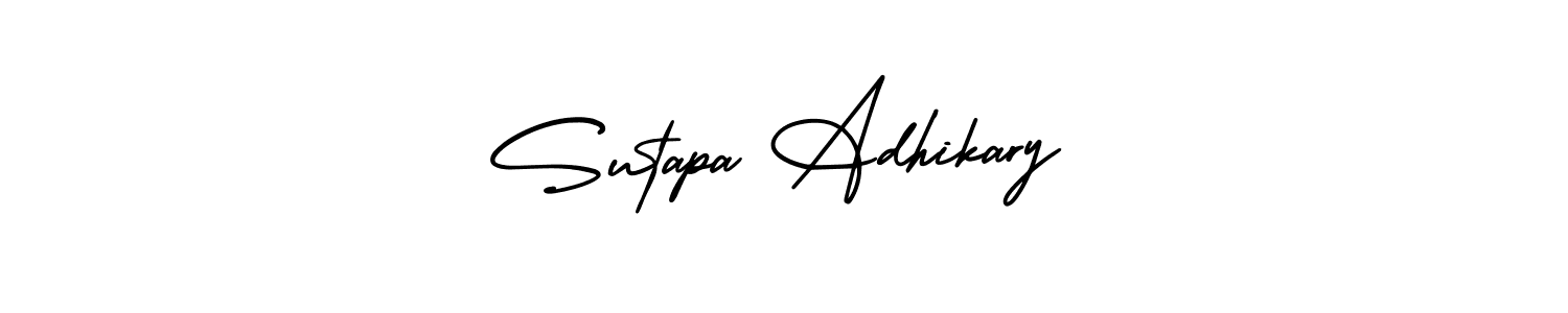 Make a beautiful signature design for name Sutapa Adhikary. With this signature (AmerikaSignatureDemo-Regular) style, you can create a handwritten signature for free. Sutapa Adhikary signature style 3 images and pictures png