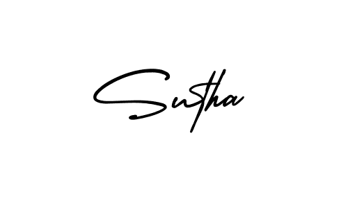 How to Draw Sutha signature style? AmerikaSignatureDemo-Regular is a latest design signature styles for name Sutha. Sutha signature style 3 images and pictures png