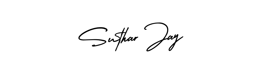 Suthar Jay stylish signature style. Best Handwritten Sign (AmerikaSignatureDemo-Regular) for my name. Handwritten Signature Collection Ideas for my name Suthar Jay. Suthar Jay signature style 3 images and pictures png