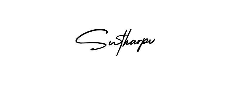 Similarly AmerikaSignatureDemo-Regular is the best handwritten signature design. Signature creator online .You can use it as an online autograph creator for name Sutharpv. Sutharpv signature style 3 images and pictures png