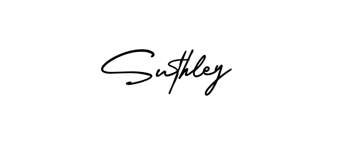 You should practise on your own different ways (AmerikaSignatureDemo-Regular) to write your name (Suthley) in signature. don't let someone else do it for you. Suthley signature style 3 images and pictures png