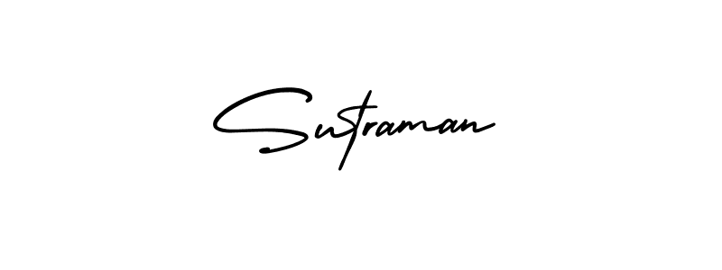 Use a signature maker to create a handwritten signature online. With this signature software, you can design (AmerikaSignatureDemo-Regular) your own signature for name Sutraman. Sutraman signature style 3 images and pictures png