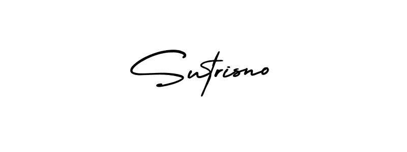 You should practise on your own different ways (AmerikaSignatureDemo-Regular) to write your name (Sutrisno) in signature. don't let someone else do it for you. Sutrisno signature style 3 images and pictures png