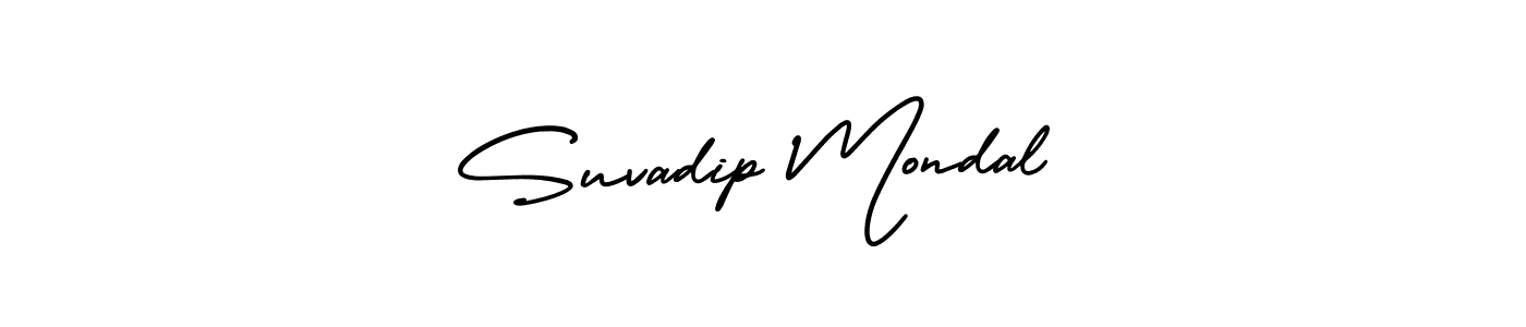 It looks lik you need a new signature style for name Suvadip Mondal. Design unique handwritten (AmerikaSignatureDemo-Regular) signature with our free signature maker in just a few clicks. Suvadip Mondal signature style 3 images and pictures png