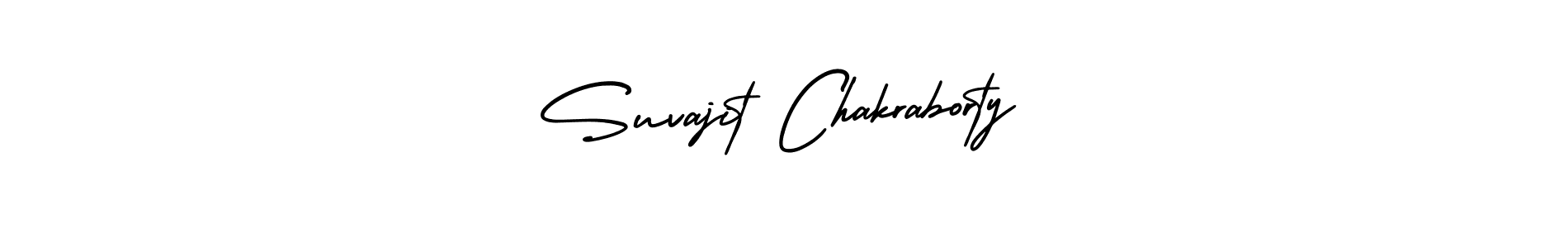 You should practise on your own different ways (AmerikaSignatureDemo-Regular) to write your name (Suvajit Chakraborty) in signature. don't let someone else do it for you. Suvajit Chakraborty signature style 3 images and pictures png