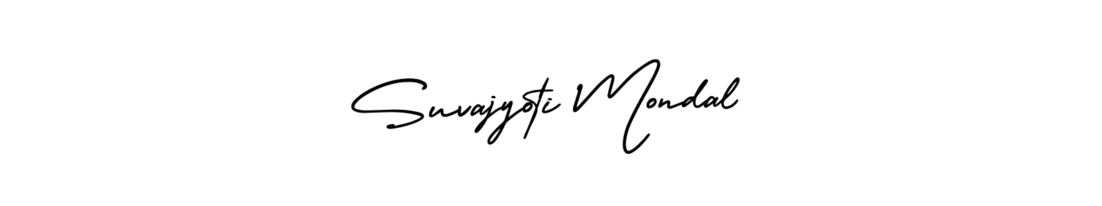 Create a beautiful signature design for name Suvajyoti Mondal. With this signature (AmerikaSignatureDemo-Regular) fonts, you can make a handwritten signature for free. Suvajyoti Mondal signature style 3 images and pictures png