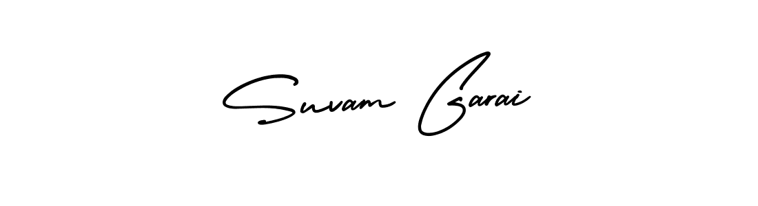 How to make Suvam Garai name signature. Use AmerikaSignatureDemo-Regular style for creating short signs online. This is the latest handwritten sign. Suvam Garai signature style 3 images and pictures png