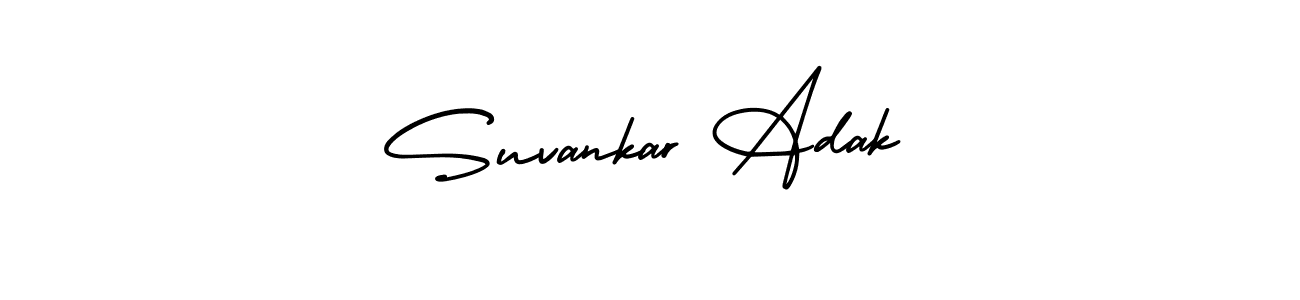 AmerikaSignatureDemo-Regular is a professional signature style that is perfect for those who want to add a touch of class to their signature. It is also a great choice for those who want to make their signature more unique. Get Suvankar Adak name to fancy signature for free. Suvankar Adak signature style 3 images and pictures png