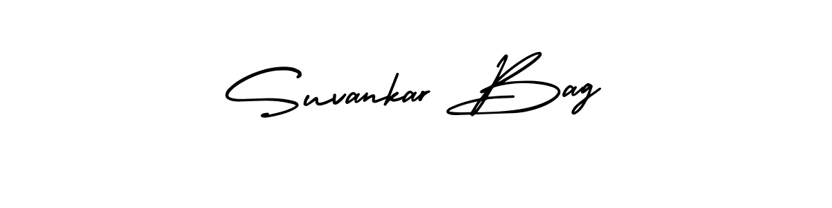 How to make Suvankar Bag name signature. Use AmerikaSignatureDemo-Regular style for creating short signs online. This is the latest handwritten sign. Suvankar Bag signature style 3 images and pictures png