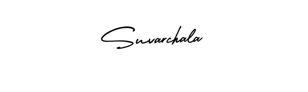 Create a beautiful signature design for name Suvarchala. With this signature (AmerikaSignatureDemo-Regular) fonts, you can make a handwritten signature for free. Suvarchala signature style 3 images and pictures png