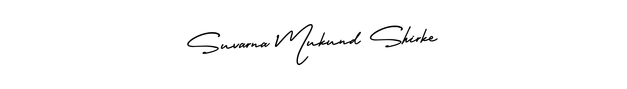 Make a beautiful signature design for name Suvarna Mukund Shirke. With this signature (AmerikaSignatureDemo-Regular) style, you can create a handwritten signature for free. Suvarna Mukund Shirke signature style 3 images and pictures png