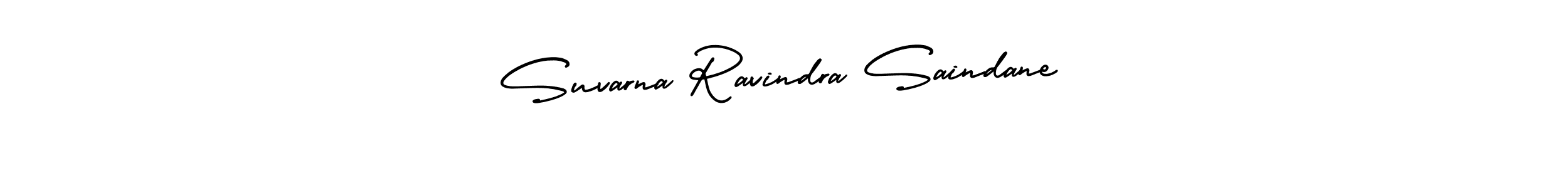 Make a beautiful signature design for name Suvarna Ravindra Saindane. With this signature (AmerikaSignatureDemo-Regular) style, you can create a handwritten signature for free. Suvarna Ravindra Saindane signature style 3 images and pictures png