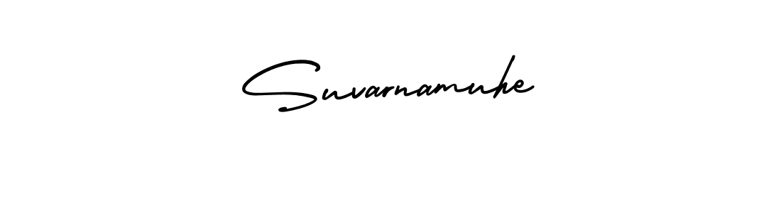Use a signature maker to create a handwritten signature online. With this signature software, you can design (AmerikaSignatureDemo-Regular) your own signature for name Suvarnamuhe. Suvarnamuhe signature style 3 images and pictures png
