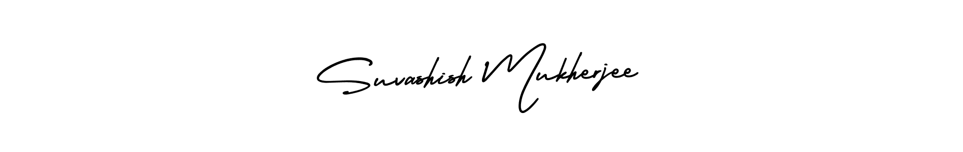 How to make Suvashish Mukherjee signature? AmerikaSignatureDemo-Regular is a professional autograph style. Create handwritten signature for Suvashish Mukherjee name. Suvashish Mukherjee signature style 3 images and pictures png