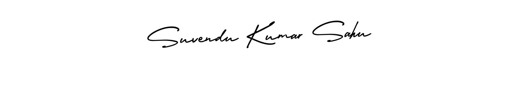 How to make Suvendu Kumar Sahu name signature. Use AmerikaSignatureDemo-Regular style for creating short signs online. This is the latest handwritten sign. Suvendu Kumar Sahu signature style 3 images and pictures png