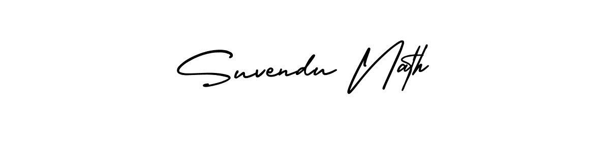 This is the best signature style for the Suvendu Nath name. Also you like these signature font (AmerikaSignatureDemo-Regular). Mix name signature. Suvendu Nath signature style 3 images and pictures png