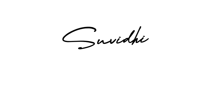 Suvidhi stylish signature style. Best Handwritten Sign (AmerikaSignatureDemo-Regular) for my name. Handwritten Signature Collection Ideas for my name Suvidhi. Suvidhi signature style 3 images and pictures png