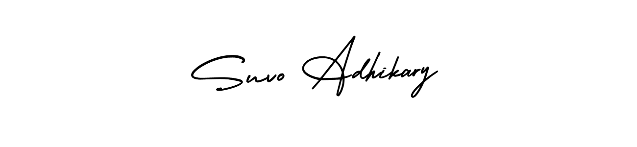 How to Draw Suvo Adhikary signature style? AmerikaSignatureDemo-Regular is a latest design signature styles for name Suvo Adhikary. Suvo Adhikary signature style 3 images and pictures png