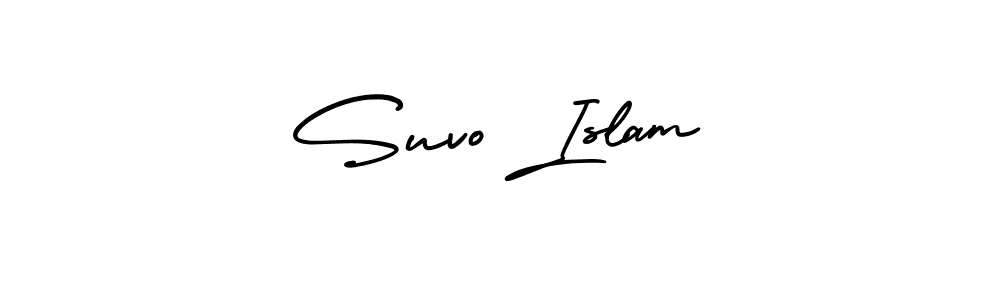 AmerikaSignatureDemo-Regular is a professional signature style that is perfect for those who want to add a touch of class to their signature. It is also a great choice for those who want to make their signature more unique. Get Suvo Islam name to fancy signature for free. Suvo Islam signature style 3 images and pictures png