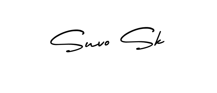 It looks lik you need a new signature style for name Suvo Sk. Design unique handwritten (AmerikaSignatureDemo-Regular) signature with our free signature maker in just a few clicks. Suvo Sk signature style 3 images and pictures png
