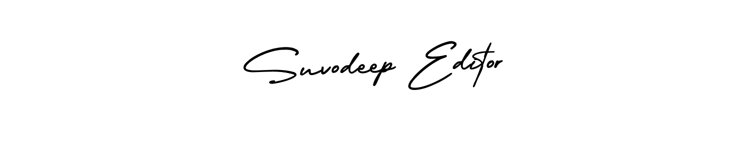 You should practise on your own different ways (AmerikaSignatureDemo-Regular) to write your name (Suvodeep Editor) in signature. don't let someone else do it for you. Suvodeep Editor signature style 3 images and pictures png