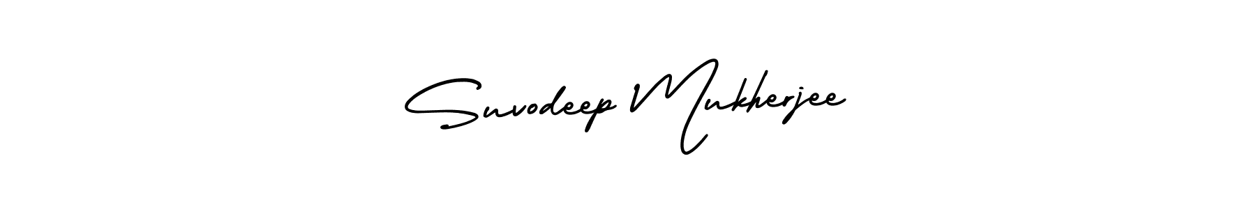 How to make Suvodeep Mukherjee name signature. Use AmerikaSignatureDemo-Regular style for creating short signs online. This is the latest handwritten sign. Suvodeep Mukherjee signature style 3 images and pictures png