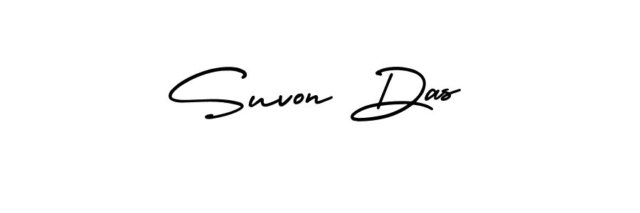 Create a beautiful signature design for name Suvon Das. With this signature (AmerikaSignatureDemo-Regular) fonts, you can make a handwritten signature for free. Suvon Das signature style 3 images and pictures png