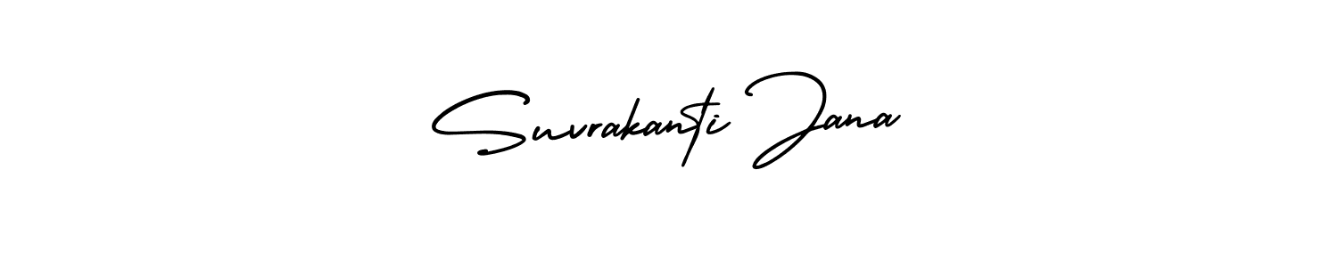 if you are searching for the best signature style for your name Suvrakanti Jana. so please give up your signature search. here we have designed multiple signature styles  using AmerikaSignatureDemo-Regular. Suvrakanti Jana signature style 3 images and pictures png