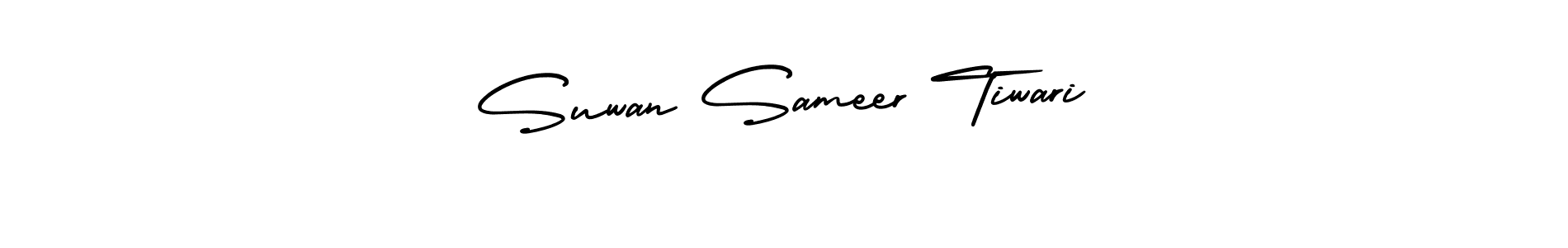Make a beautiful signature design for name Suwan Sameer Tiwari. Use this online signature maker to create a handwritten signature for free. Suwan Sameer Tiwari signature style 3 images and pictures png