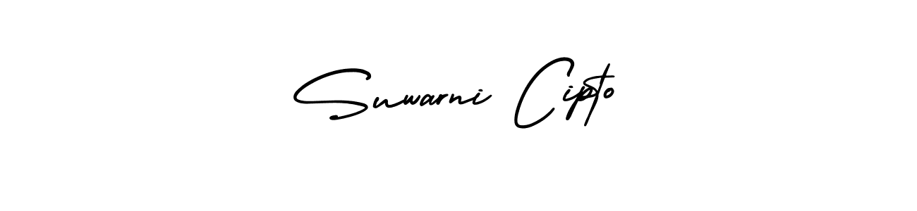 Also You can easily find your signature by using the search form. We will create Suwarni Cipto name handwritten signature images for you free of cost using AmerikaSignatureDemo-Regular sign style. Suwarni Cipto signature style 3 images and pictures png