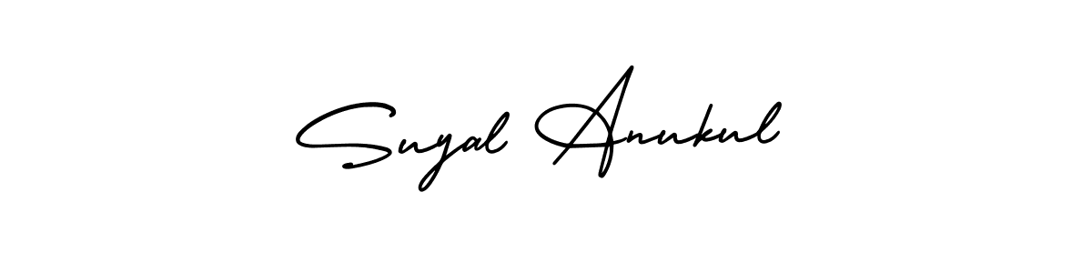 Design your own signature with our free online signature maker. With this signature software, you can create a handwritten (AmerikaSignatureDemo-Regular) signature for name Suyal Anukul. Suyal Anukul signature style 3 images and pictures png