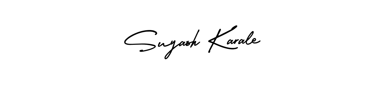 How to make Suyash Karale name signature. Use AmerikaSignatureDemo-Regular style for creating short signs online. This is the latest handwritten sign. Suyash Karale signature style 3 images and pictures png