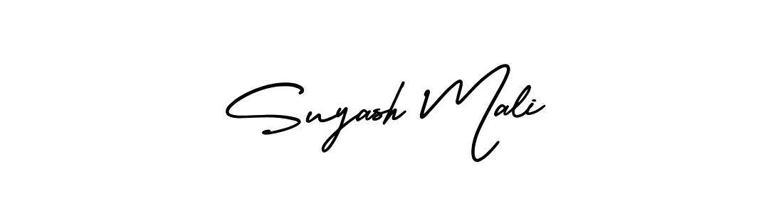 Make a beautiful signature design for name Suyash Mali. With this signature (AmerikaSignatureDemo-Regular) style, you can create a handwritten signature for free. Suyash Mali signature style 3 images and pictures png