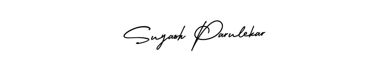 Suyash Parulekar stylish signature style. Best Handwritten Sign (AmerikaSignatureDemo-Regular) for my name. Handwritten Signature Collection Ideas for my name Suyash Parulekar. Suyash Parulekar signature style 3 images and pictures png