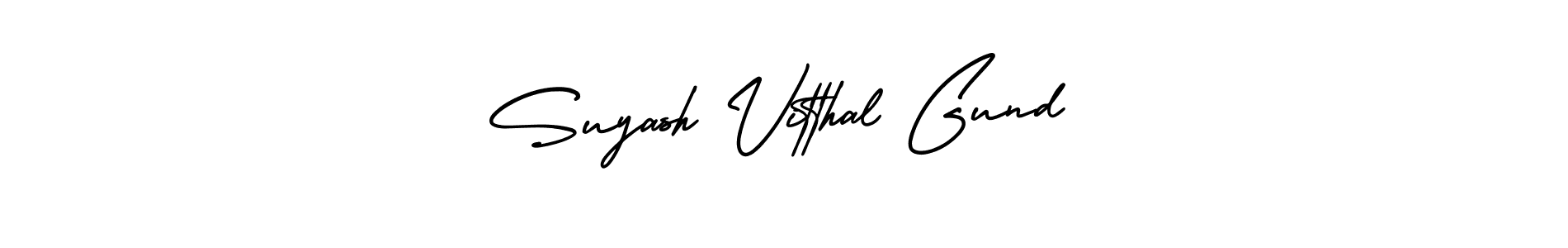 It looks lik you need a new signature style for name Suyash Vitthal Gund. Design unique handwritten (AmerikaSignatureDemo-Regular) signature with our free signature maker in just a few clicks. Suyash Vitthal Gund signature style 3 images and pictures png