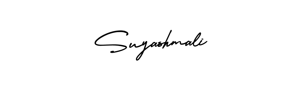 Suyashmali stylish signature style. Best Handwritten Sign (AmerikaSignatureDemo-Regular) for my name. Handwritten Signature Collection Ideas for my name Suyashmali. Suyashmali signature style 3 images and pictures png