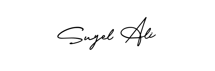 Create a beautiful signature design for name Suyel Ali. With this signature (AmerikaSignatureDemo-Regular) fonts, you can make a handwritten signature for free. Suyel Ali signature style 3 images and pictures png
