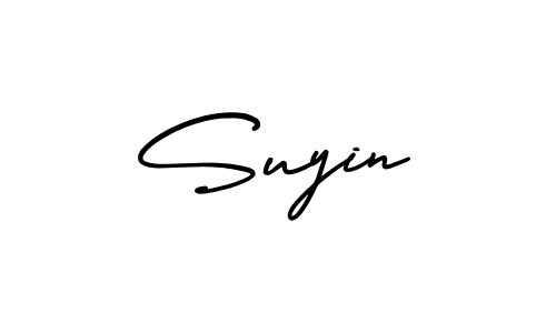 Make a beautiful signature design for name Suyin. With this signature (AmerikaSignatureDemo-Regular) style, you can create a handwritten signature for free. Suyin signature style 3 images and pictures png