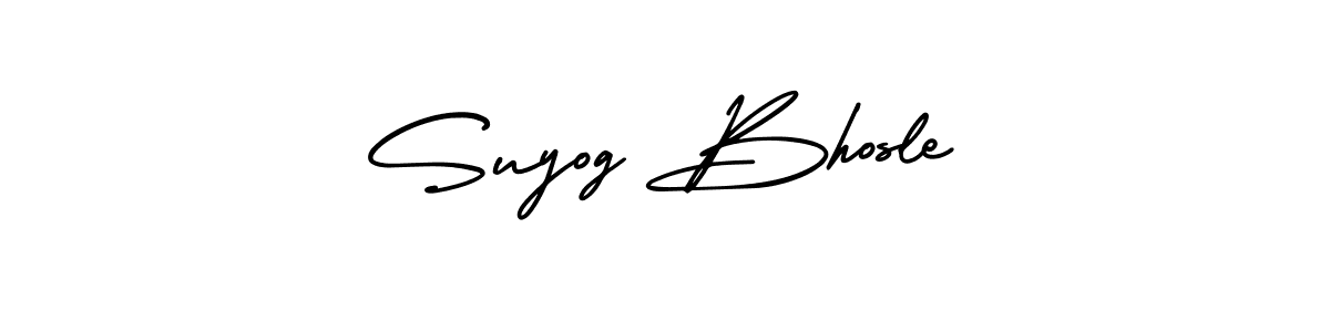 How to make Suyog Bhosle name signature. Use AmerikaSignatureDemo-Regular style for creating short signs online. This is the latest handwritten sign. Suyog Bhosle signature style 3 images and pictures png