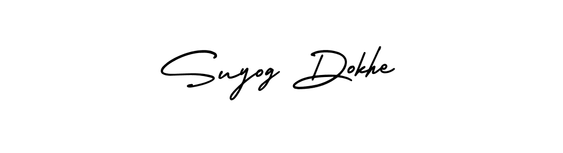 Design your own signature with our free online signature maker. With this signature software, you can create a handwritten (AmerikaSignatureDemo-Regular) signature for name Suyog Dokhe. Suyog Dokhe signature style 3 images and pictures png