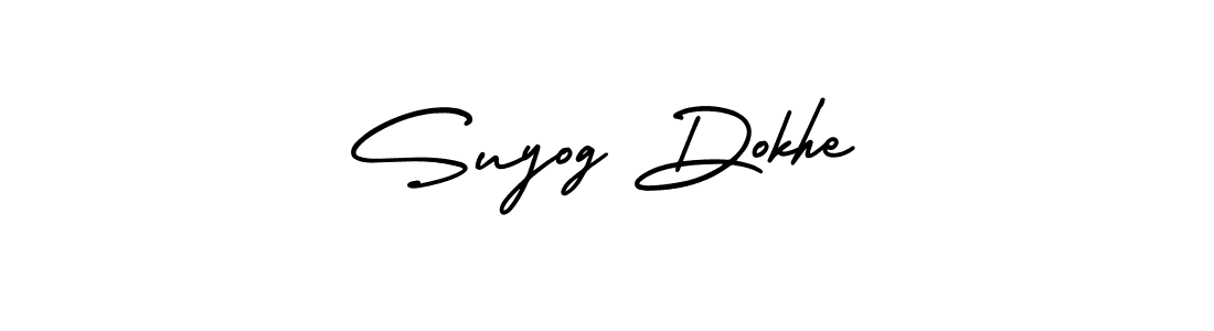 Suyog Dokhe stylish signature style. Best Handwritten Sign (AmerikaSignatureDemo-Regular) for my name. Handwritten Signature Collection Ideas for my name Suyog Dokhe. Suyog Dokhe signature style 3 images and pictures png