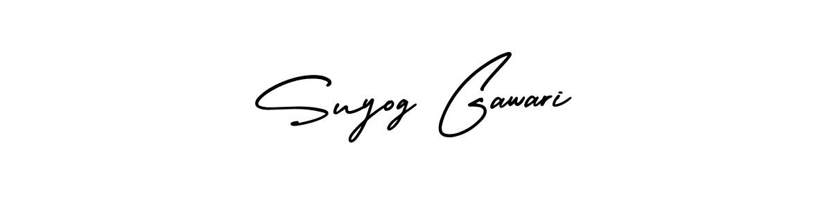This is the best signature style for the Suyog Gawari name. Also you like these signature font (AmerikaSignatureDemo-Regular). Mix name signature. Suyog Gawari signature style 3 images and pictures png