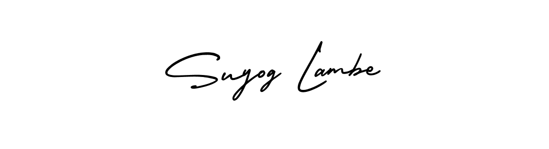 How to make Suyog Lambe signature? AmerikaSignatureDemo-Regular is a professional autograph style. Create handwritten signature for Suyog Lambe name. Suyog Lambe signature style 3 images and pictures png